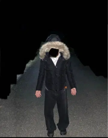 퍼 달린 다운 자켓 시크 스타일 Y2K 그런지 헤이세이 Opium 블랙