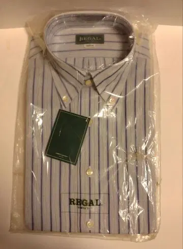 REGAL 파랑과 화이트 스트라이프 와이셔츠 M 미사용 새상품
