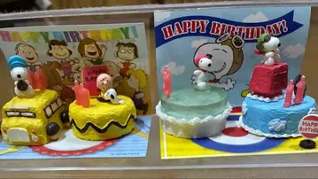 리멘트 스누피 벌스데이 케이크 4점