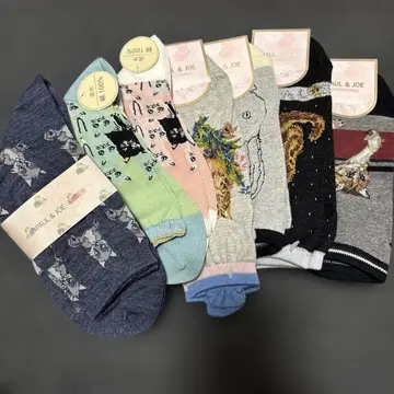 PAUL & JOE 동물 패턴 삭스 7족 세트