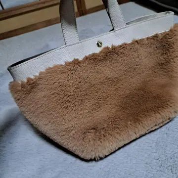 캐시미어 퍼 토트백