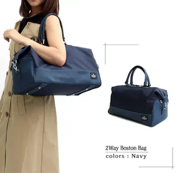 미사용 REGiSTA 보스턴 백 PU x 나일론 2WAY 대용량