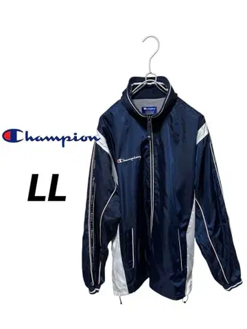 Champion 남성용 나일론 자켓 네이비/화이트 O 사이즈