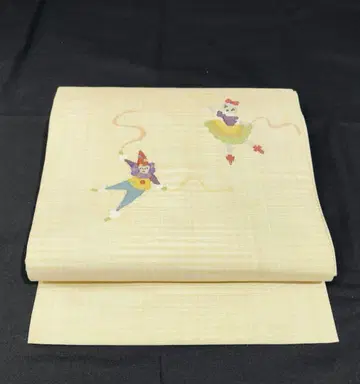 [연말연시 외출용] 미사용 새상품 순수 실크 멋스러운 나고야 오비