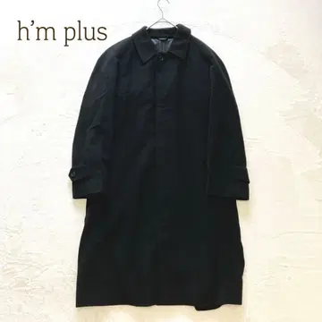 HM 플러스 캐시미어 100% 체스터 코트 롱 블랙 ( L ) 일본제