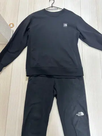 THE NORTH FACE 블랙 맨투맨 세트 L