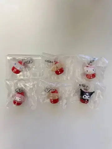 산리오 캐릭터즈 딸기 메지루시 액세서리 딸기 6개 세트