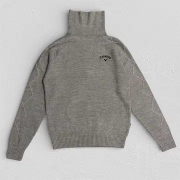 Callaway 터틀넥 니트 스웨터 그레이 골프웨어 구제 의류