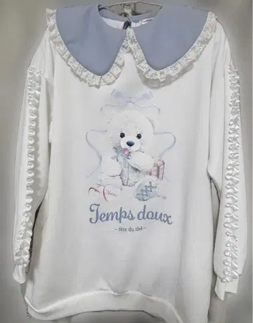 NOEMIE 노에미 속기모 소매 프릴 시로쿠마 튜닉