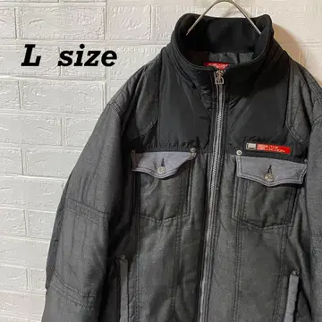 FUBU 백 로고 다운 자켓 다크 그레이