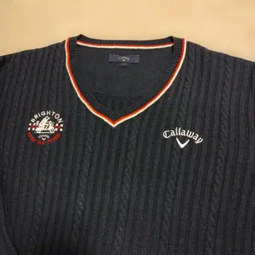 캘러웨이 네이비 V넥 스웨터