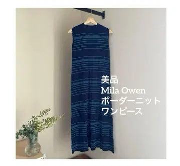 새상품급 Mila Owen 보더 니트 원피스 블루 계열