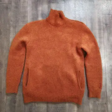 하리란 ZIP 하이넥 셰틀랜드 니트 오렌지 M