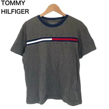 타미힐피거 여성용 반팔 로고 둥근넥 그레이 티셔츠 S