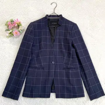 [ 바나나리퍼블릭 ] 스탠드 카라 테일러드 자켓 XS 체크 무늬