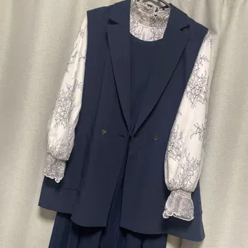 컴시즘 포멀 3세트 원피스 베스트 블라우스 코디네이트