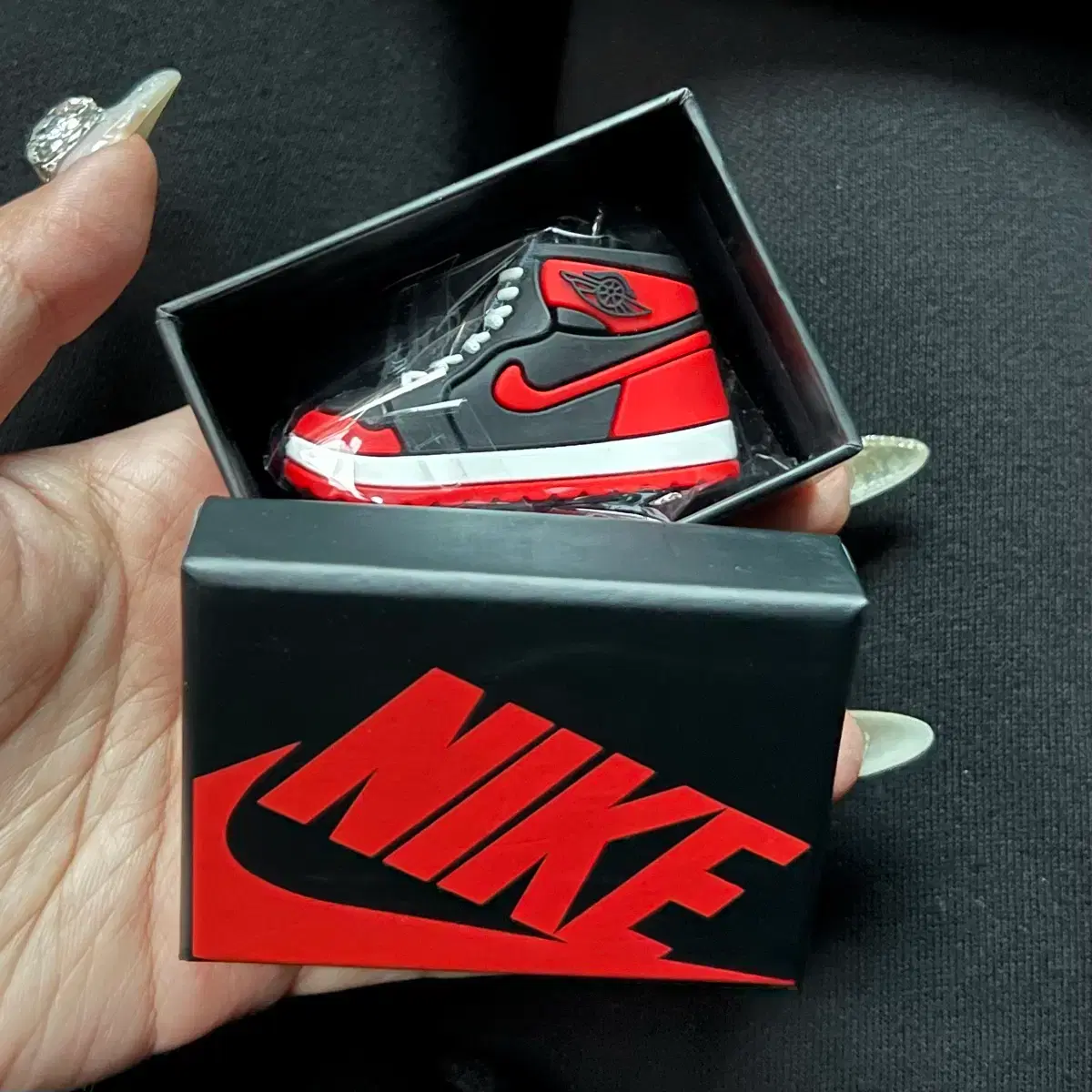 nike shoe keychain with box