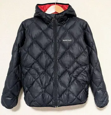 고품질 리버서블 다운 자켓 150 여성용 S 블랙 빨간색