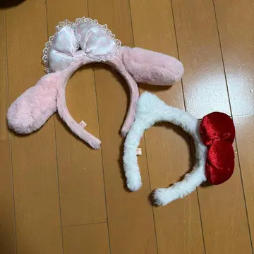 마이멜로디 헬로키티 머리띠 2개 세트