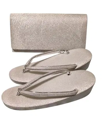 일본 정통의상 소품 조리 백 세트 실버 계열