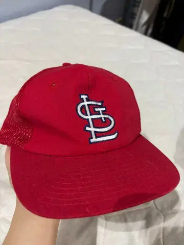 90s 카디널스 메쉬 캡 야구 모자 레드