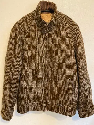 피에르 가르뎅 헤링본 무늬 집업 자켓