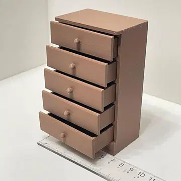 손잡이 부착 미니어처 서랍 리멘트 인형의 집 용 옷장 가구