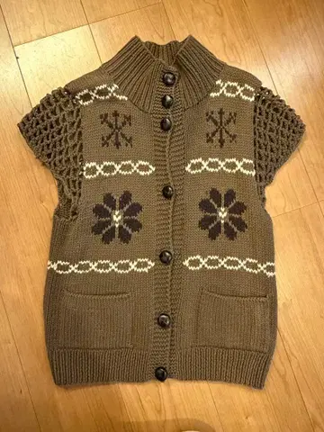 새상품급 캐나다제 KANATA 베스트 코튼 니트 베스트 면 카나타