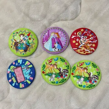 Disney 자수 캔뱃지 6개 세트