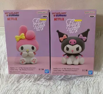 마이멜로디 & 쿠로미 Fluffy Puffy 2체 세트