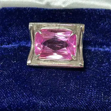 핑크색 돌 silver 반지