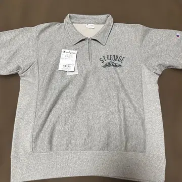 [ 미사용품 ] 챔피온 리버스 위브 반팔 맨투맨 지퍼 M 사이즈