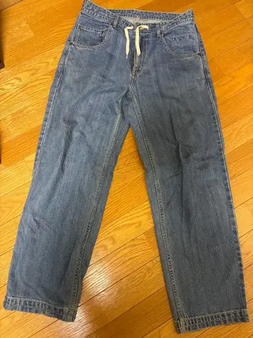 p. comment 와이드 데님 팬츠 블루