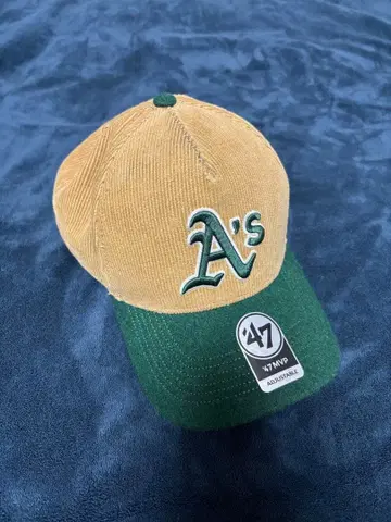 판매 기한 있음 47 A's 야구 모자 베이지/그린