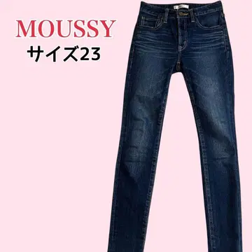 MOUSSY 리버스 자수 스키니 데님 23 다크 네이비