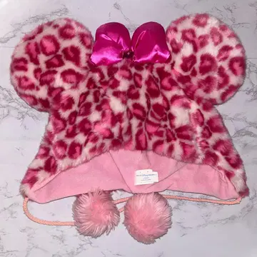 미키 귀 달린 레오파드 무늬 모자