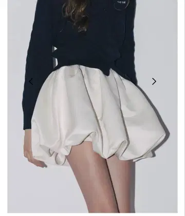 thetoe 베니스 벌룬 스커트 화이트