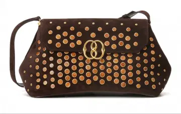 BALLY 다크 브라운 스웨이드 숄더백