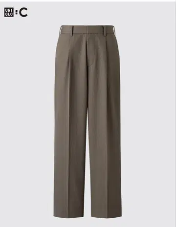 UNIQLO:C 신상 턱 와이드 팬츠 S 미사용 새상품 블랙