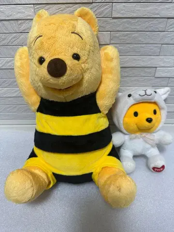 푸우 봉제 인형 세트