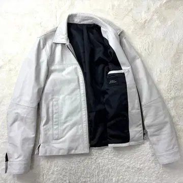 5351 POUR LES HOMMES 화이트 가죽 자켓 S 사이즈