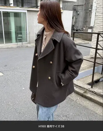 울 혼방 미들 기장 P 코트