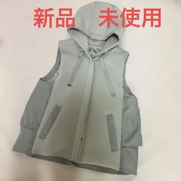 그레이 그레이지 후드 부착 충전솜 베스트 glitgern 뒷면 벌룬 M