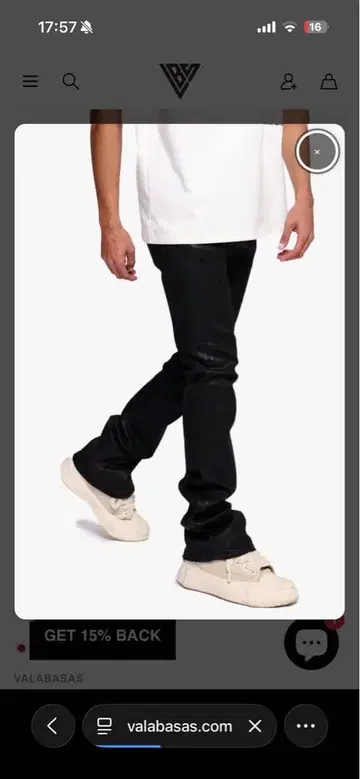 바라바사스 니트러스 블랙 부츠컷 데님