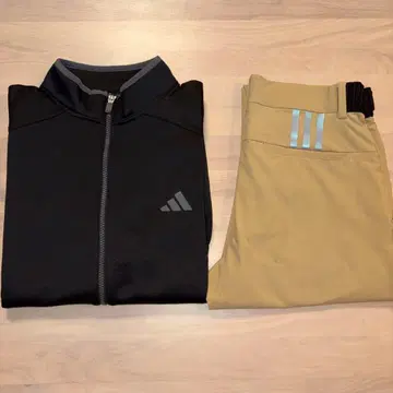 아디다스 남성용 골프웨어 자켓 팬츠 2종 세트 (M 사이즈)