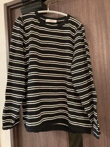 unminou 앙미누 보더 스캘럽 니트