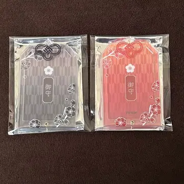 후쿠야 FUKUYA 아크릴 프레임 부적 레드 블랙