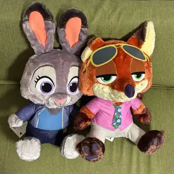 주토피아 2 라지 봉제 인형 닉 주디 2종 세트