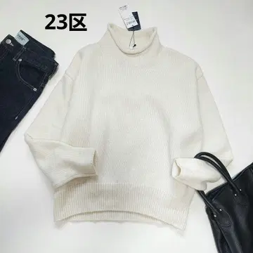 새상품 23구 MY STANDARD 캐시미어 블렌드 벌키 롤넥 니트