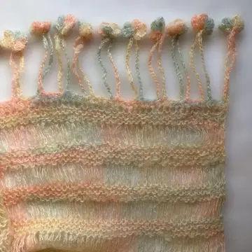 모헤어 손뜨개질 대형 니트 스톨